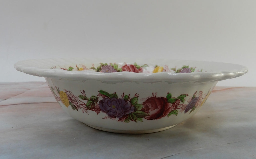 Vtg Copeland Spode "Rose Briar" Oval 10-1/4" Serving Bowl Made In England