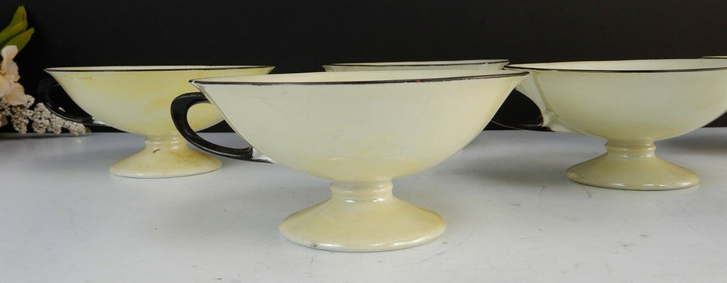 Set of 6 RS TILLOWITZ Silesia  Lusterware Yellow Cups with No Saucers
