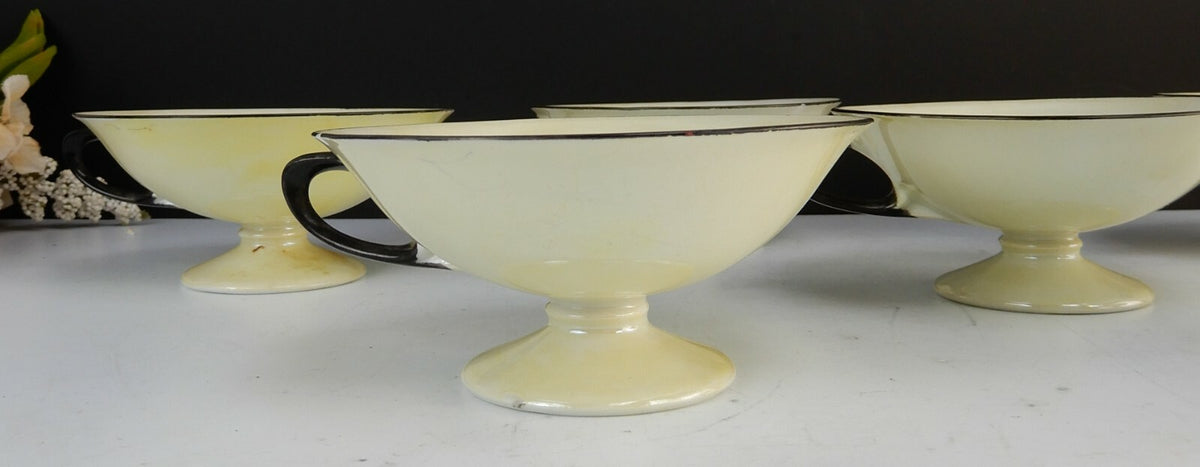 Set of 6 RS TILLOWITZ Silesia  Lusterware Yellow Cups with No Saucers