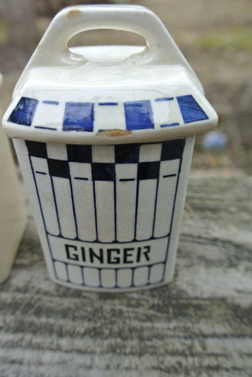 Vintage STAFFEL Spice German Pottery Jar "Ginger" ~"Pepper"