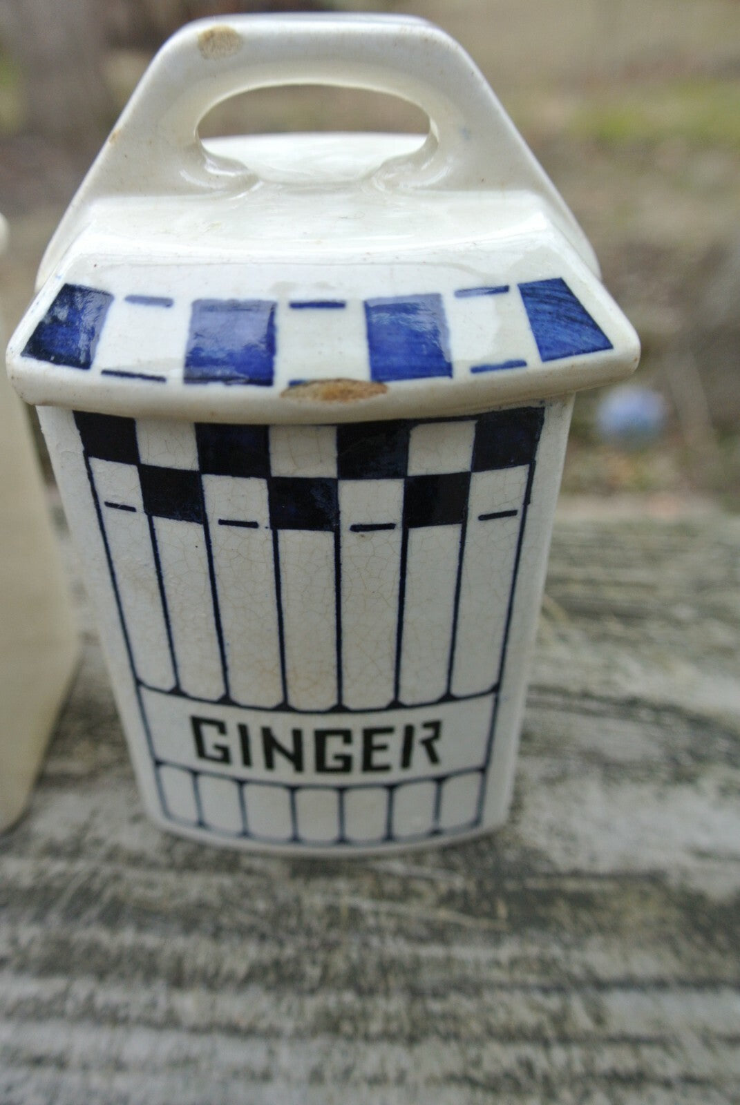 Vintage STAFFEL Spice German Pottery Jar "Ginger" ~"Pepper"