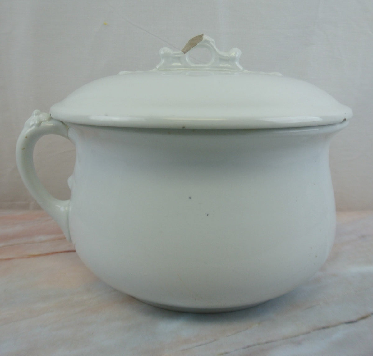 Antique Royal Ironstone China Johnson Bros. England Chamber Pot Circa 1888-1900