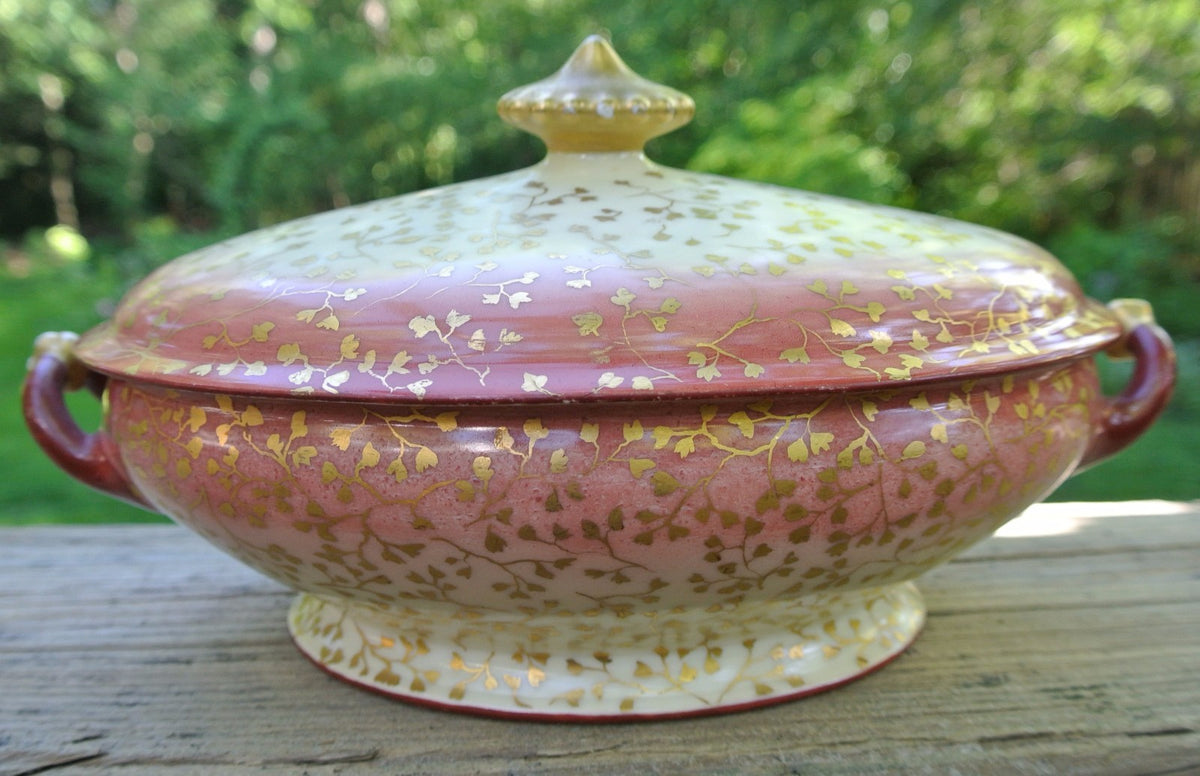 Vintage H&Co. Haviland Co Chintz Vegetable Bowl with Lid