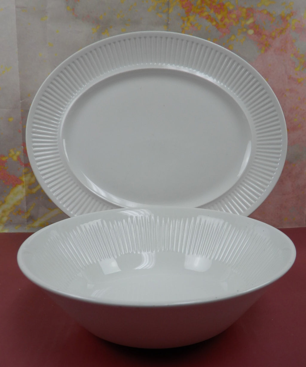 Set of 11-3/4" Platter and Vegetable Bowl Athena by JOHNSON BROTHERS