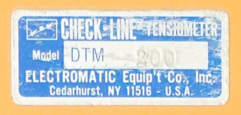 CHECK-LINE DTM-200 DIGITAL TENSIOMETER - 0.1 to 200.0 Grams (Parts Only)