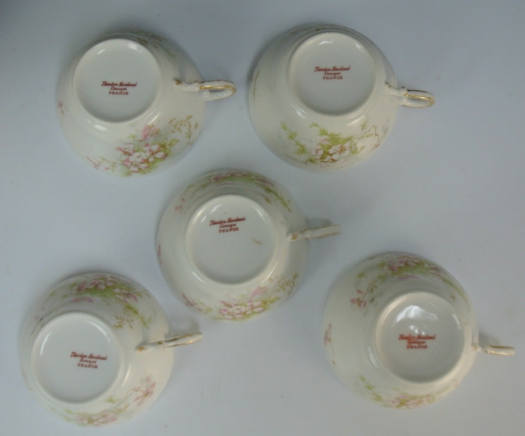 Theodore Haviland Limoges France Set of 5~ Cups No Saucers