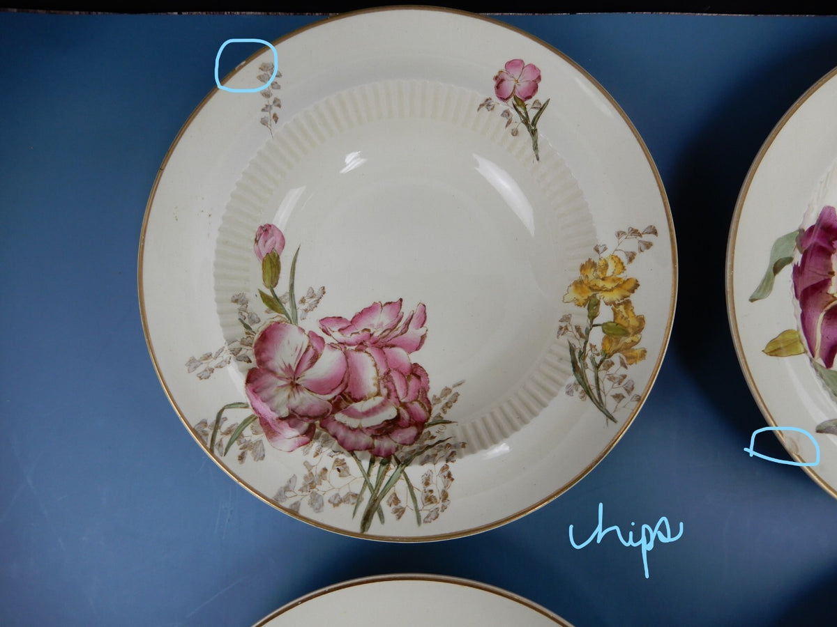 Vintage CJ & Sons China England Set of 4 Soup Bowls