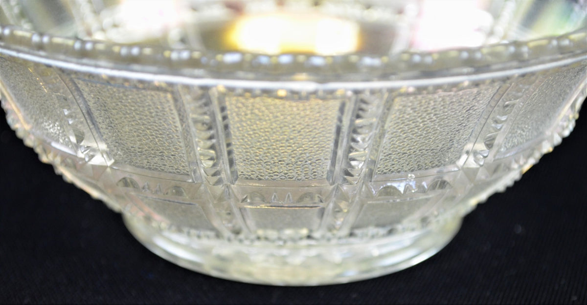 Orange Iridescent Glass Bowls Hobnail Design