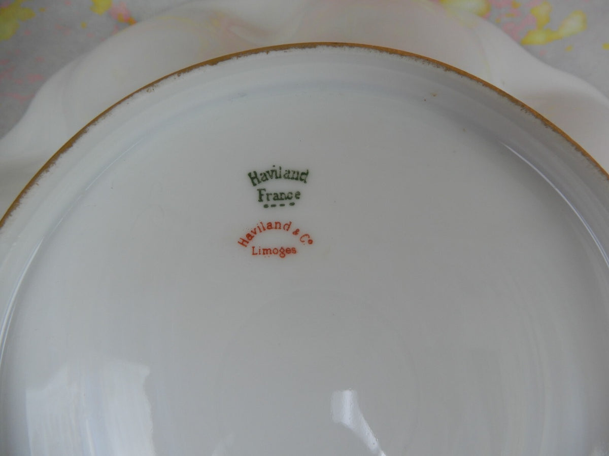 Vintage Haviland Limoges Schleiger 580 Pattern Scalloped Edge
