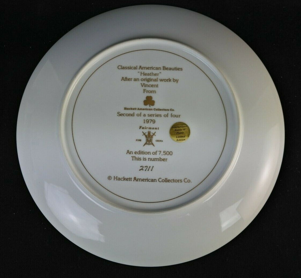 Hackett American Collector Plate "Heather" Classical American Beauties #2 of 4