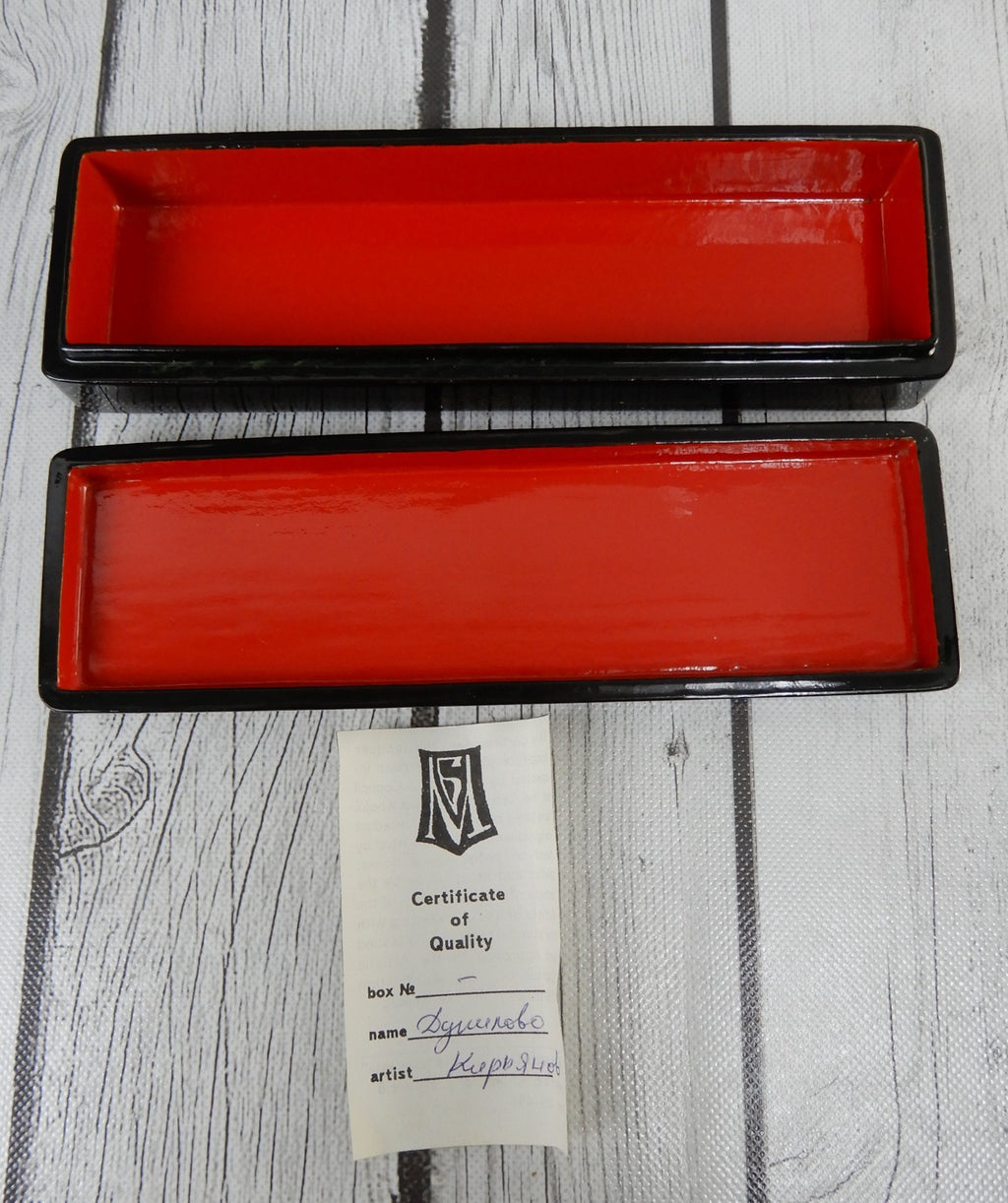 Russian Lacquer Box Kholui Jewelry Trinket Hand Painted Box