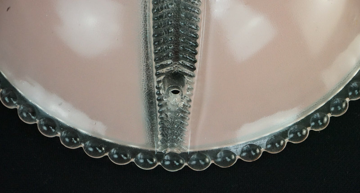 Vintage 3 Chain Hobnail Selling Light Shade Pink Colored 11" Diameter