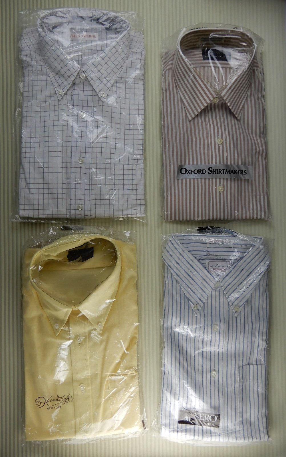 Lot of 4 New in Bag Long Sleeve Shirts Men's 16-1/2 -35 and 34