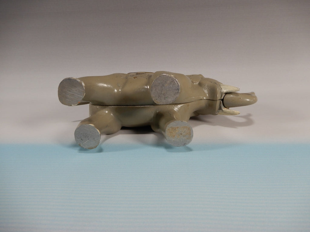 Vintage Metal (Aluminum) Elephant Bank Figure with Movable Trunk