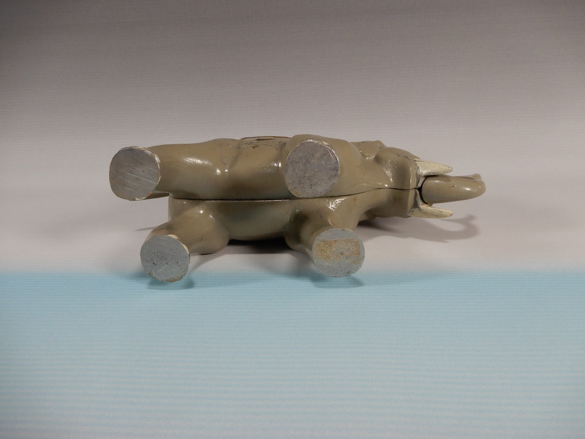Vintage Metal (Aluminum) Elephant Bank Figure with Movable Trunk