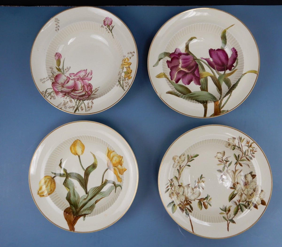 Vintage CJ & Sons China England Set of 4 Soup Bowls
