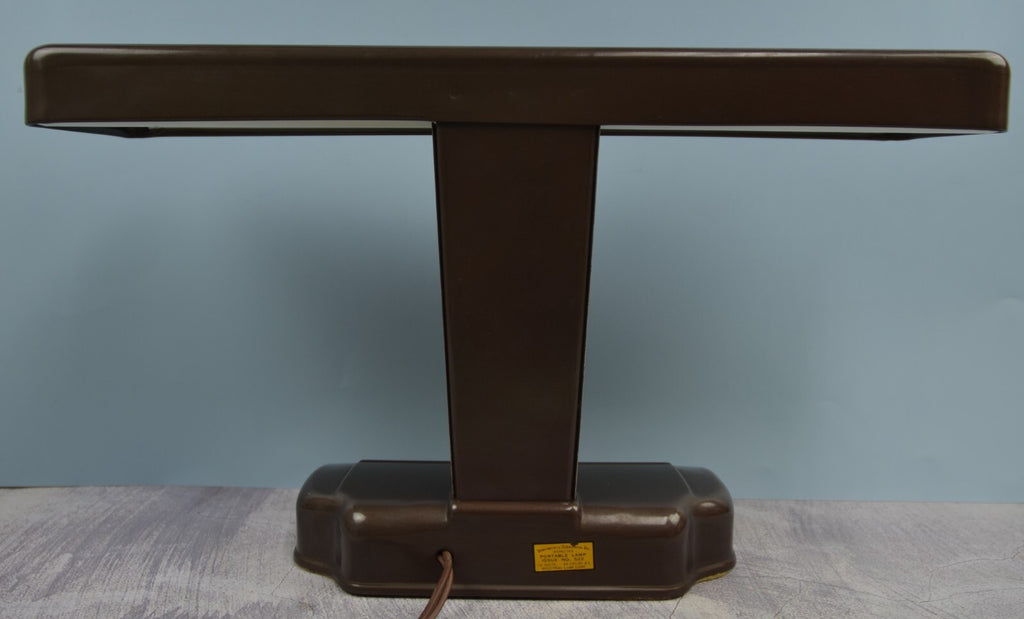 Vintage Underwriters Laboratories Inc. Bankers Lamp Brown Metal ~ 118 VOLTS