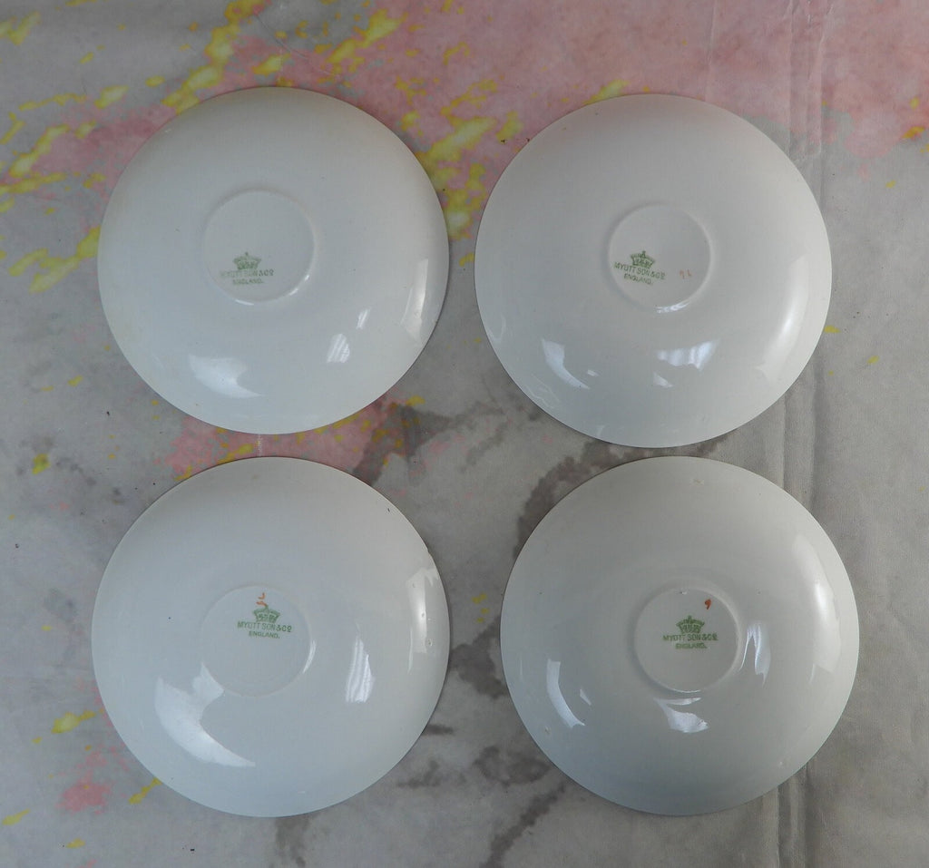 Set of 4 Myott Son&Co. England" Indian Tree" Cups and Sauces
