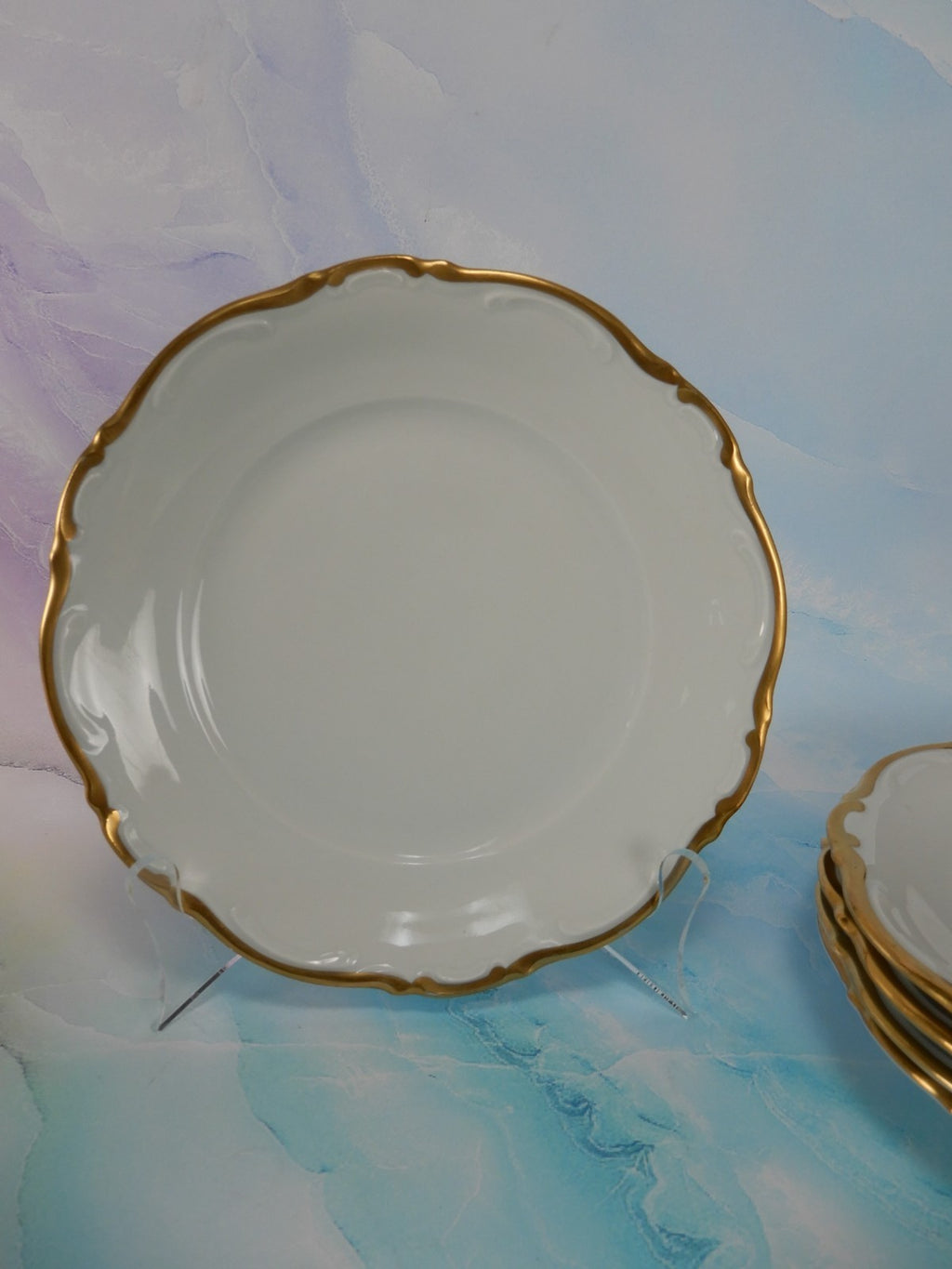 Mitterteich Bavaria Golden Lark Set of 5 Salad Plates 7-3/4" Made in Germany