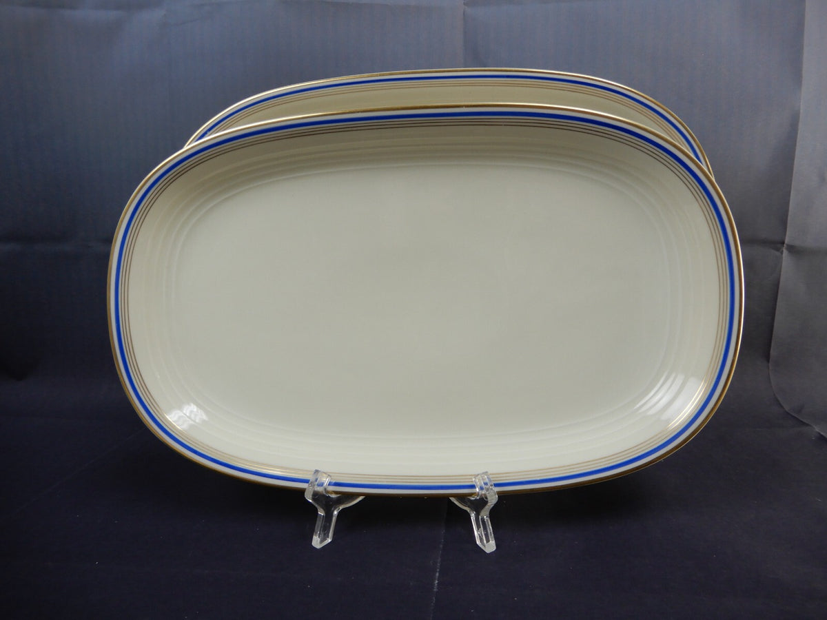 Eamag Schönwald Bavaria Serving Platters Bowls – Gold Cobalt Blue Rims