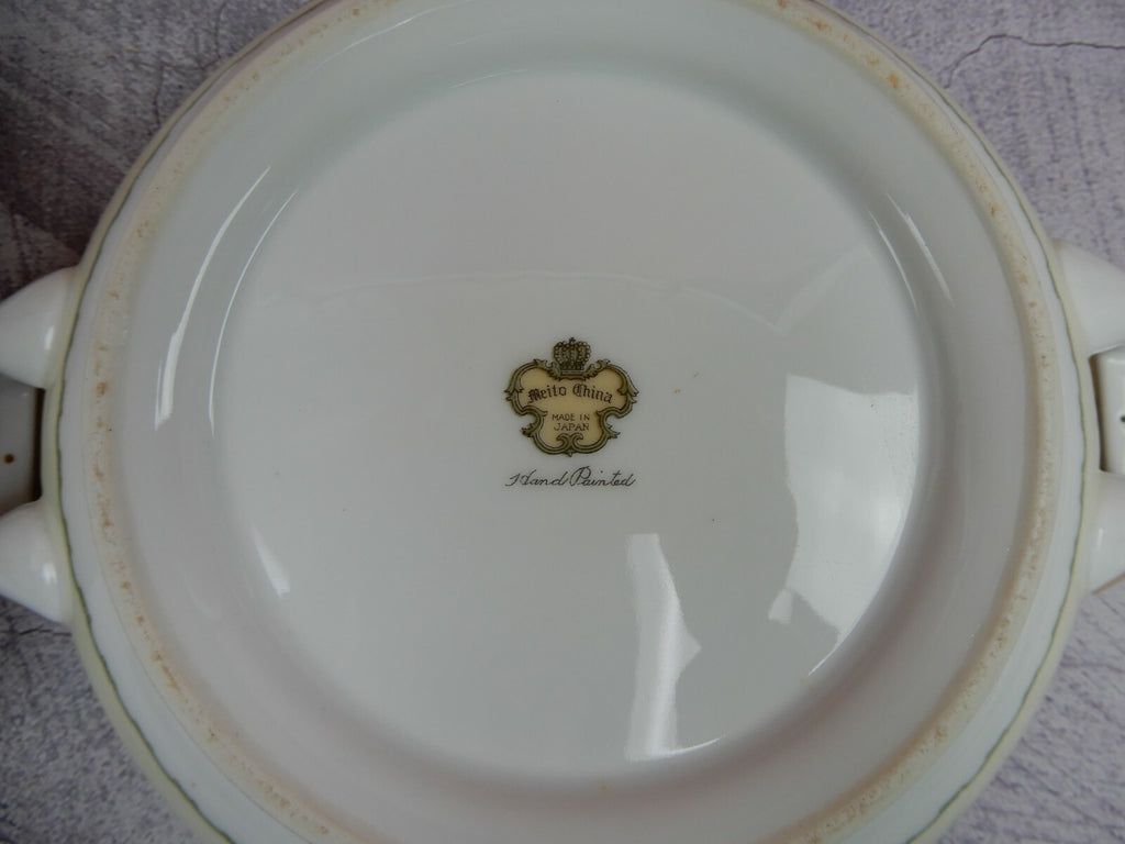 Vintage Meito China Gravy/Sauce Bowl Attached Underplate and Vegetable Bowl