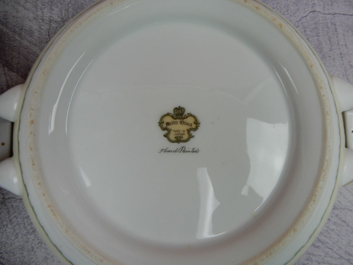 Vintage Meito China Gravy/Sauce Bowl Attached Underplate and Vegetable Bowl