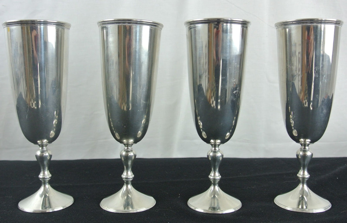 Set of 4 Selangor Pewter Goblets Glasses Sovereign Collection