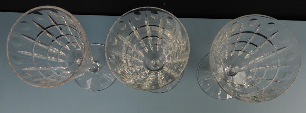 Vintage Crystal Water Goblets Set of Three