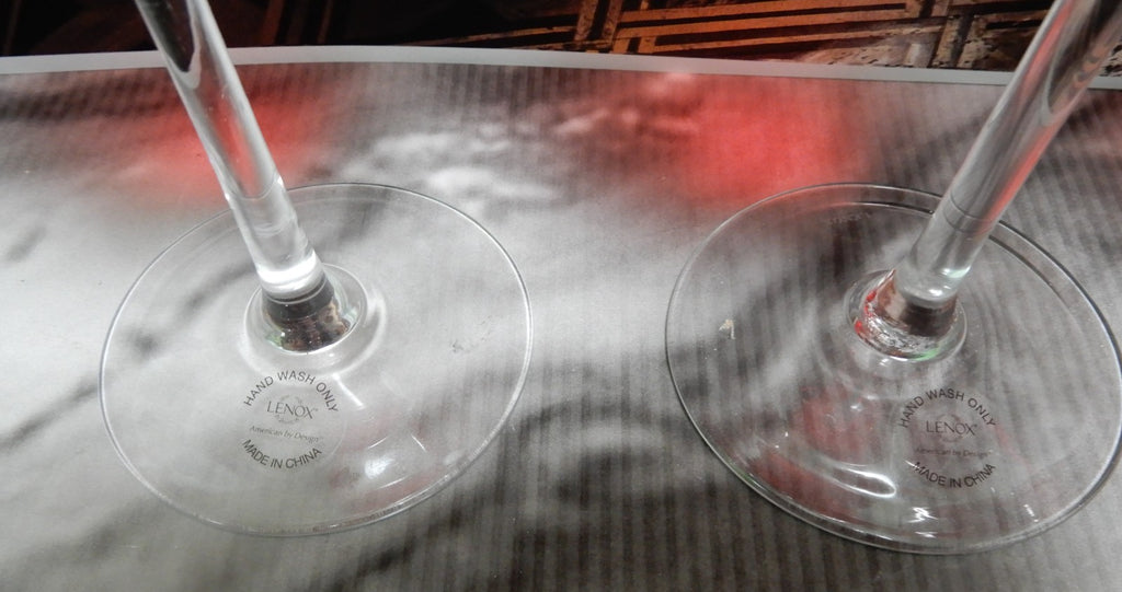 Set Of 4  Lenox Tuscany Holiday Collection Red Balloon 12 oz Wine Glasses