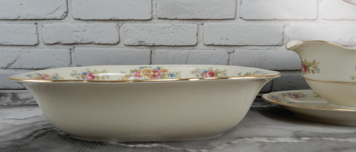 Vintage Vegetable Bowl,Gravy Bowl,Creamer & Sugar Bowl Tirschenreuth Springtime