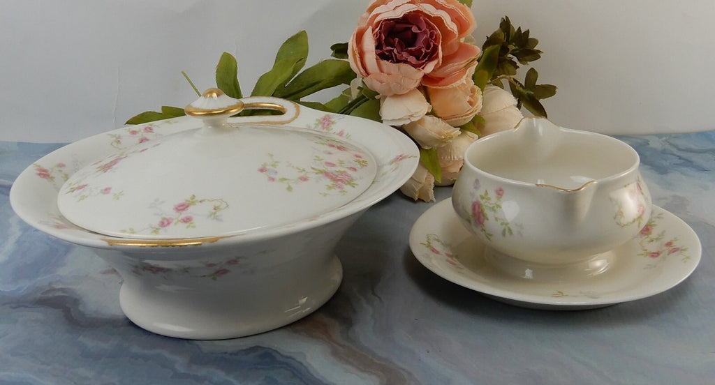 Vintage Theodore Haviland New York "Touraine" Tureen and Gravy Boat