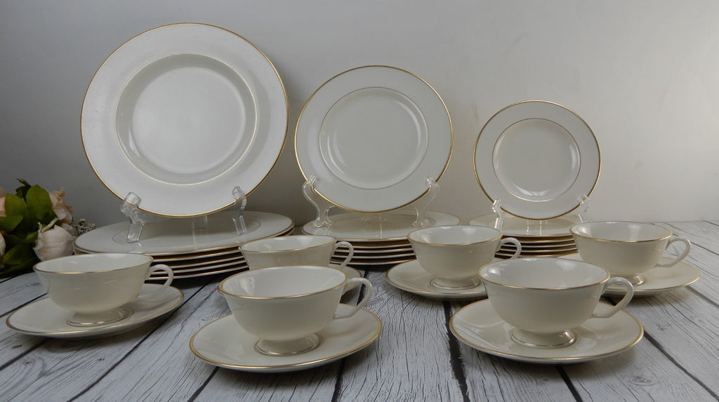 Vintage 30 Piece Pickard Gold Horizon~ 6 Place Setting Made in U.S.A.