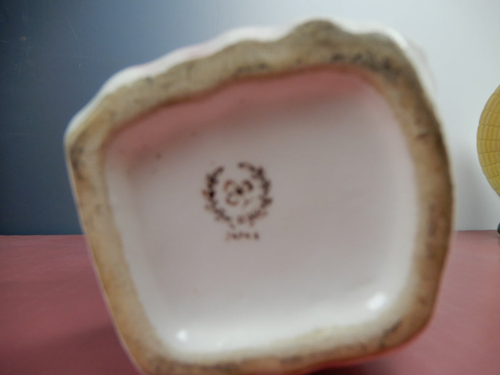 Vintage Nippon Yoko Boeki Co. Ceramic "Baby Girl in Pink" Planter Vase