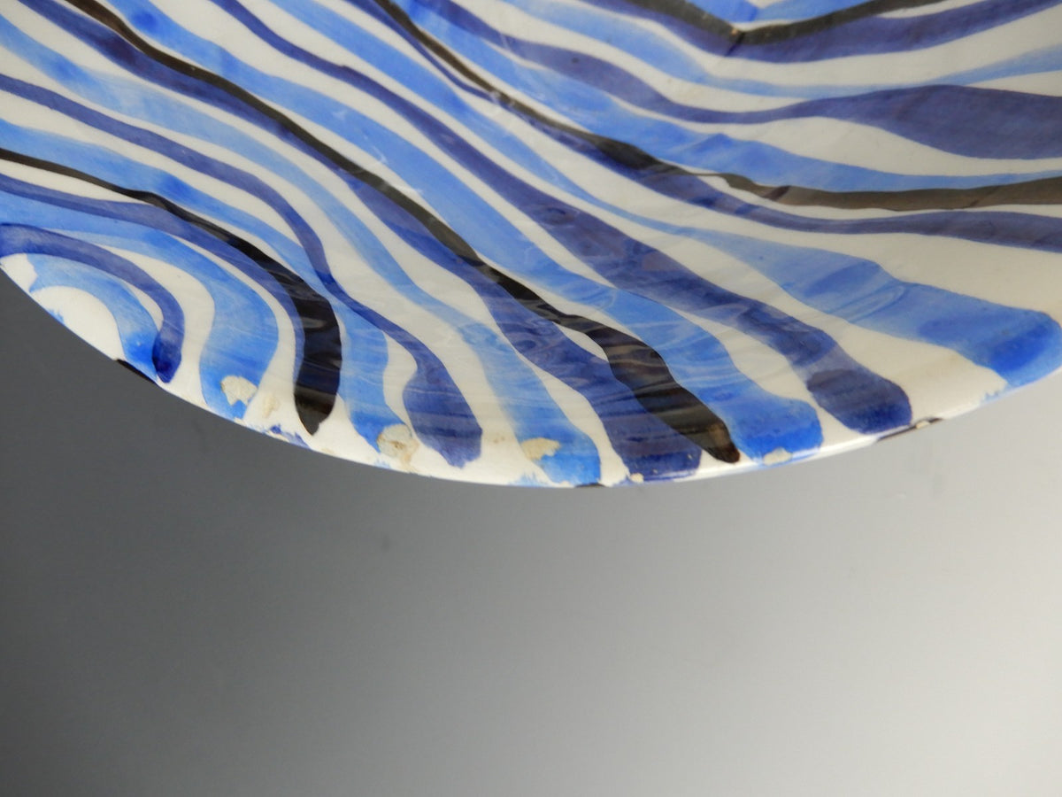 Two Zanolli Italian Hand Painted Bowls, Blue And White