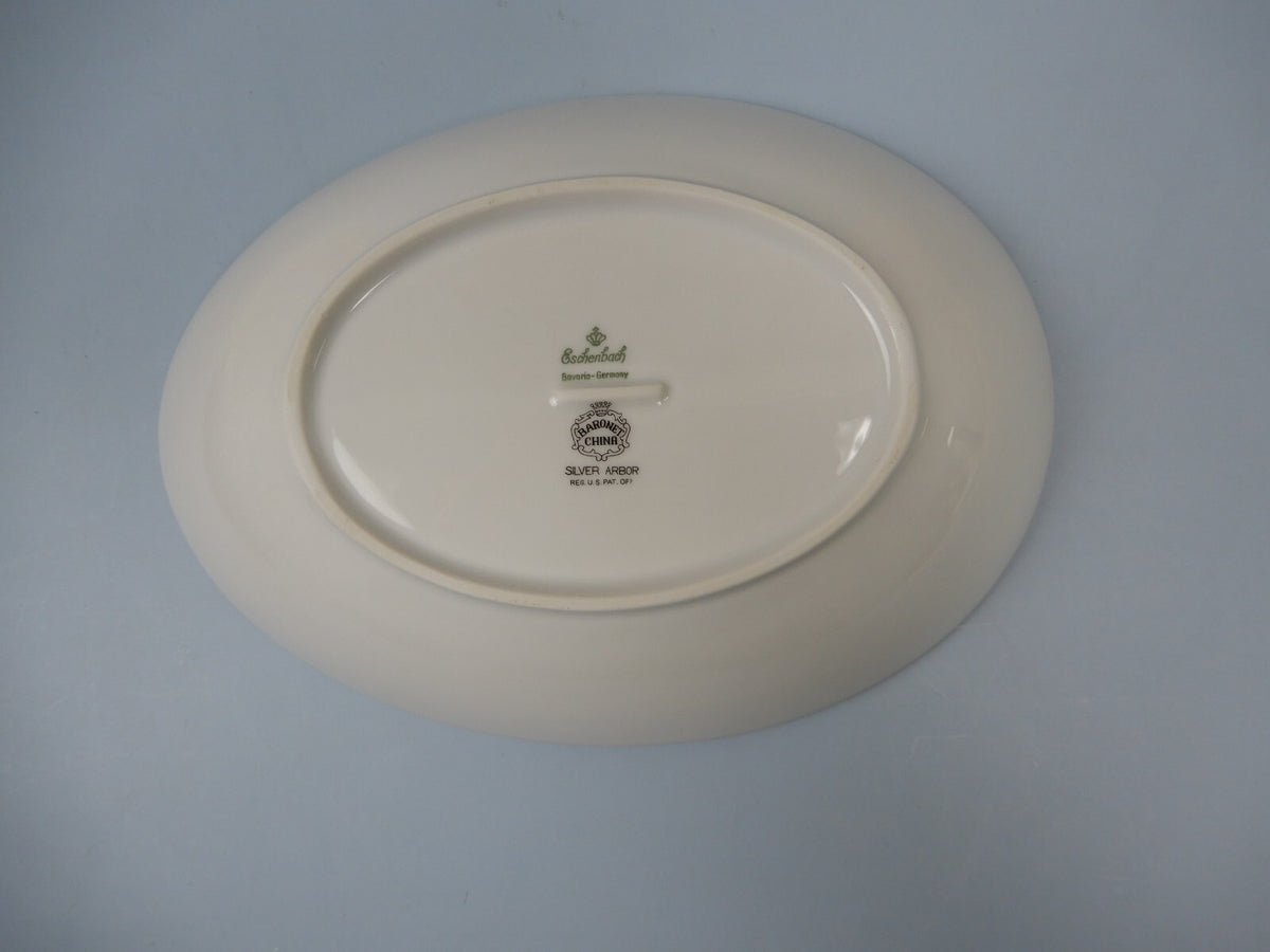 Vintage Eschenbach Bavaria Barronet China "Silver Arbor" Serving Bowl