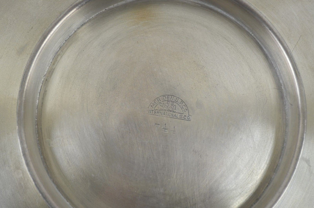 Vintage International Silver Plated Tray, Ornate Design, 10" Diameter