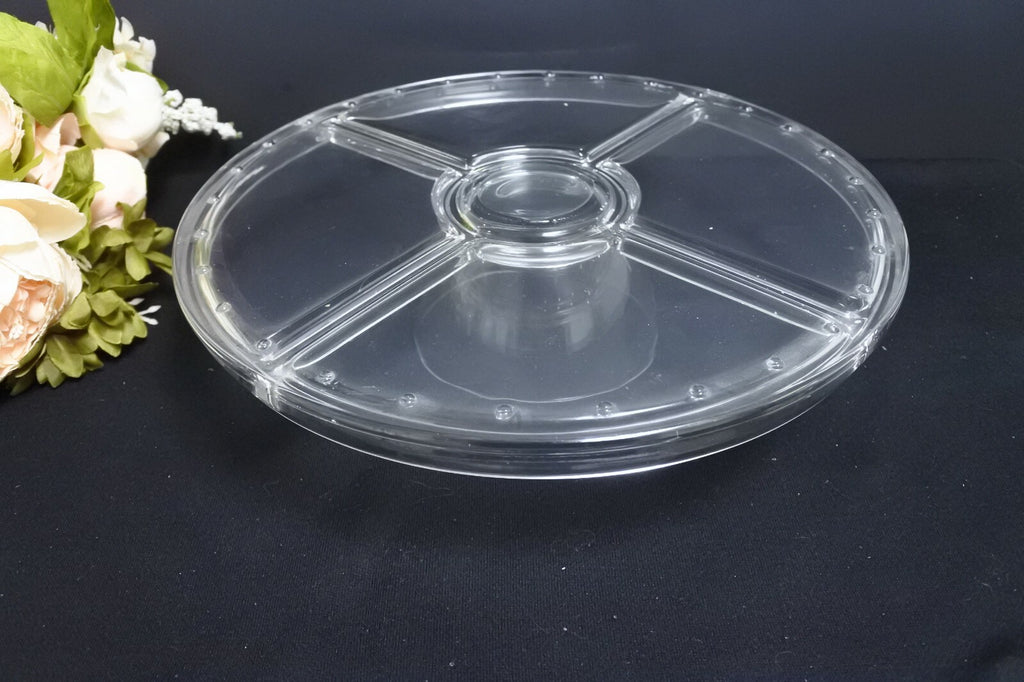 Multiuse Glass Server Punch Bowl,Chip and Dip Bowl, Cake Stand