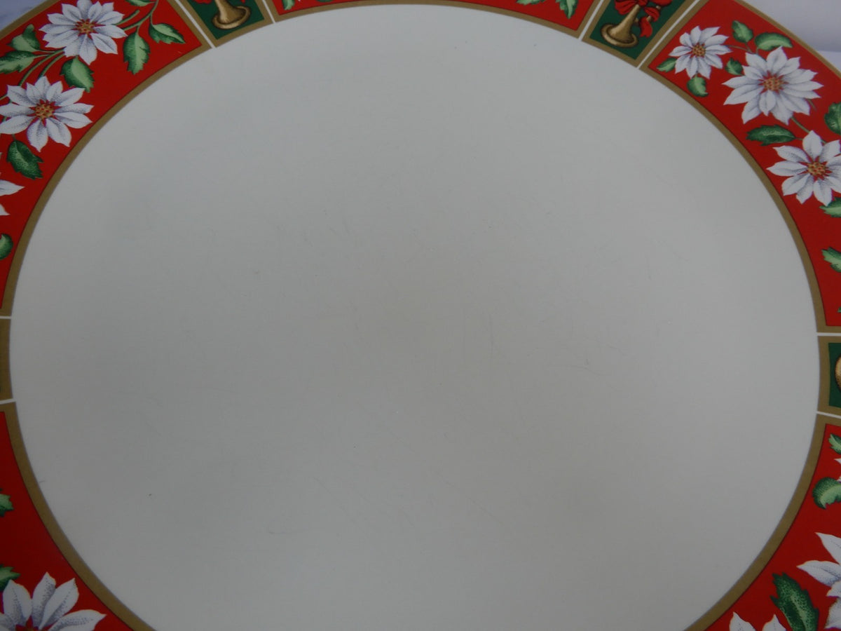 12 Pc Charlton Hall by Kobe Christmas 4 Dinner Plates, 4 Cups & 4 Saucers