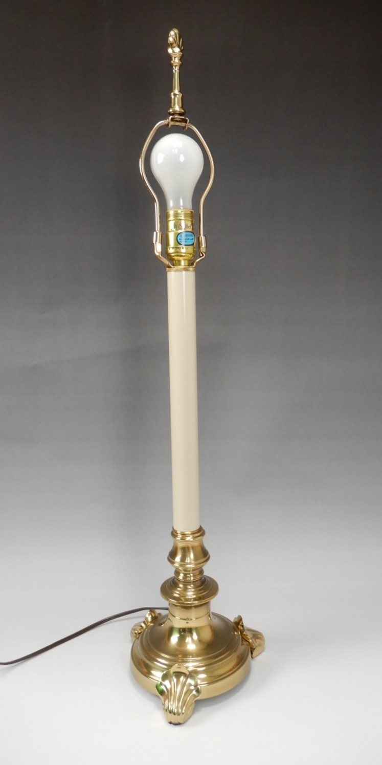 Vintage Stiffel Brass Candlestick Table Lamp 29-1/2" Tall