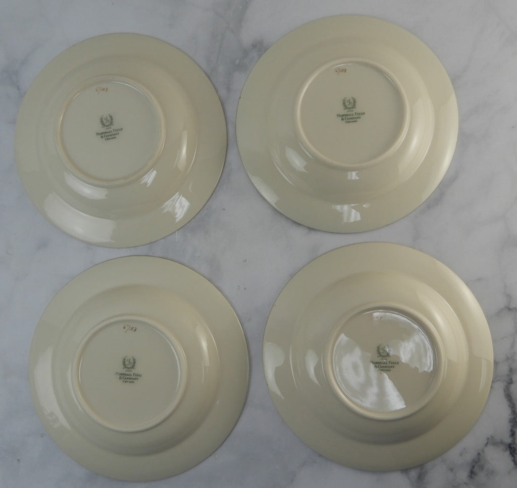 Set of 4 Soup Bowls Lenox Marshall Field & Company Chicago ~Meadowbrook Pattern