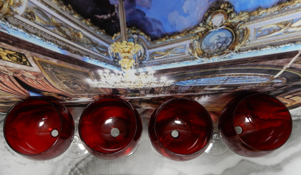 Set Of 4  Lenox Tuscany Holiday Collection Red Balloon 12 oz Wine Glasses