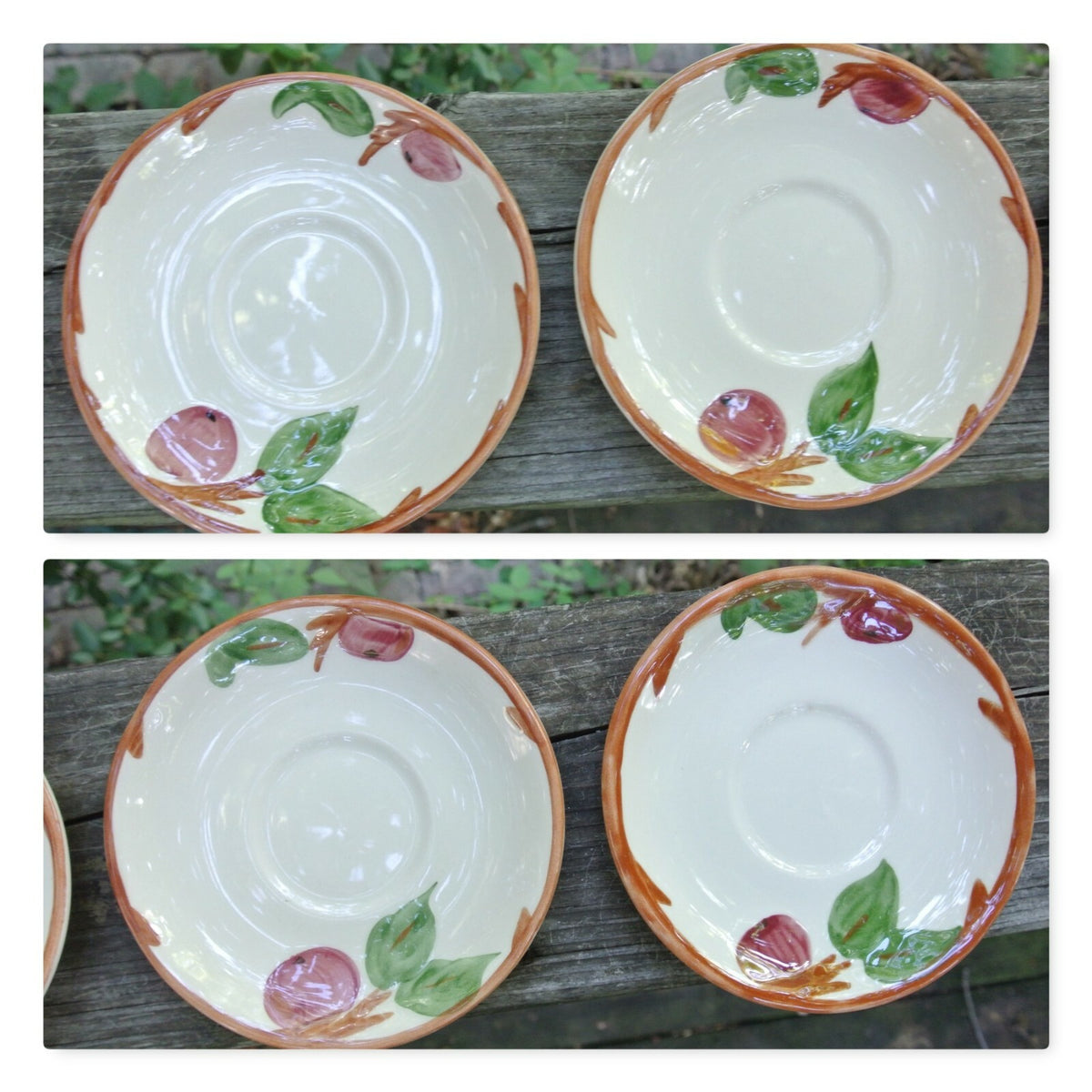 Set of 4 Franciscan Apple Cup and Saucers Made in England