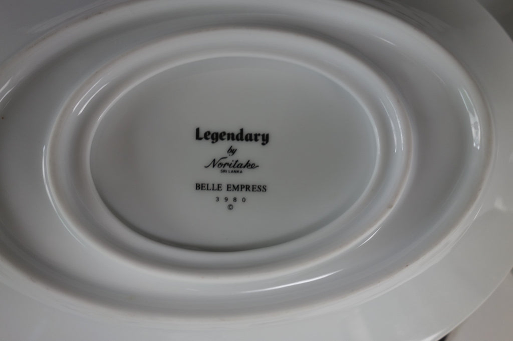 Legendary By Noritake Belle Empress 3980 Two Serving Oval Bowls,One Gravy Boat
