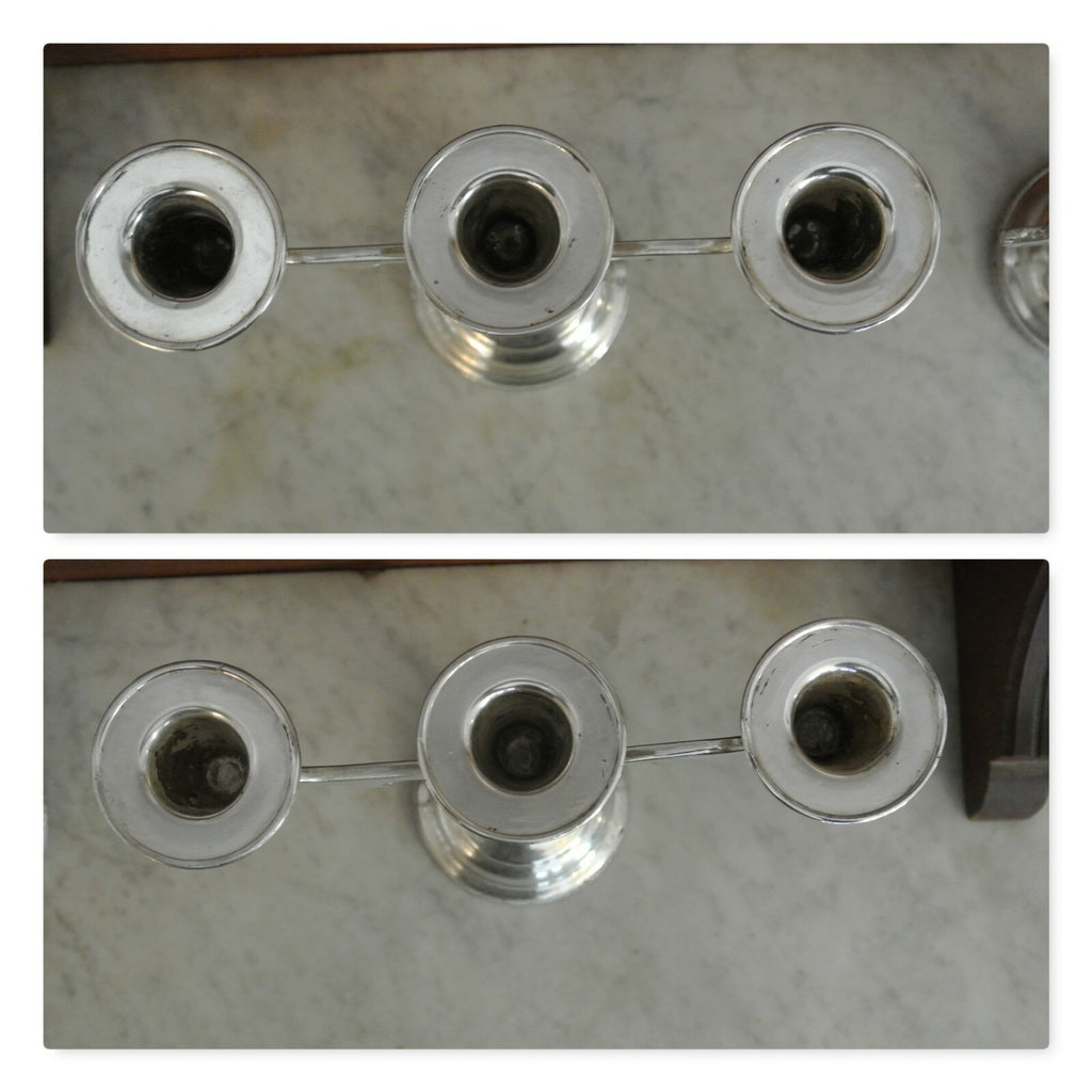 Antique Silver Plated Sheets Rockford S Co. 1875  Candle Holders -