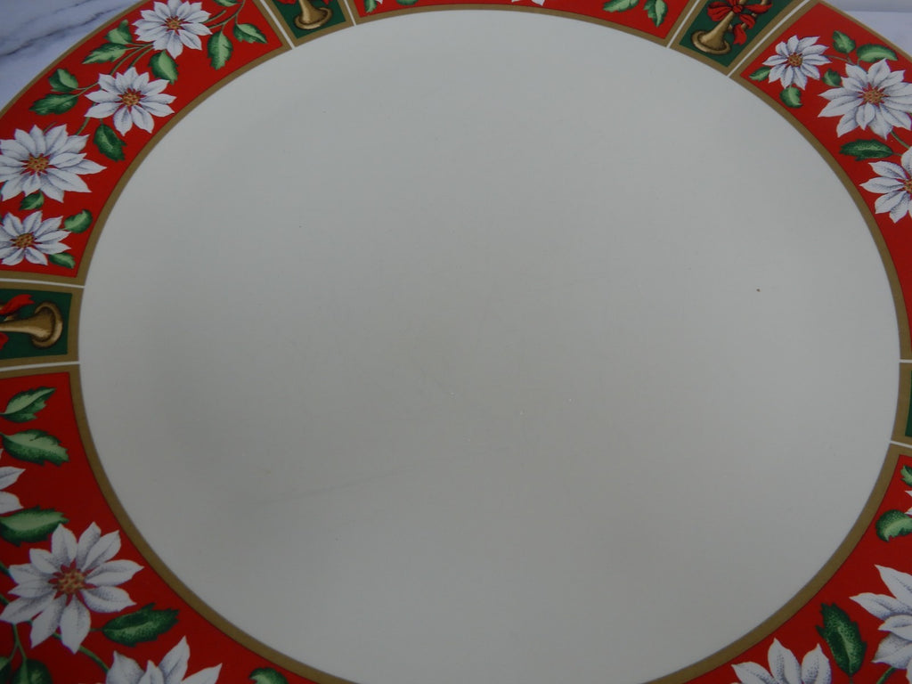 12 Pc Charlton Hall by Kobe Christmas 4 Dinner Plates, 4 Cups & 4 Saucers
