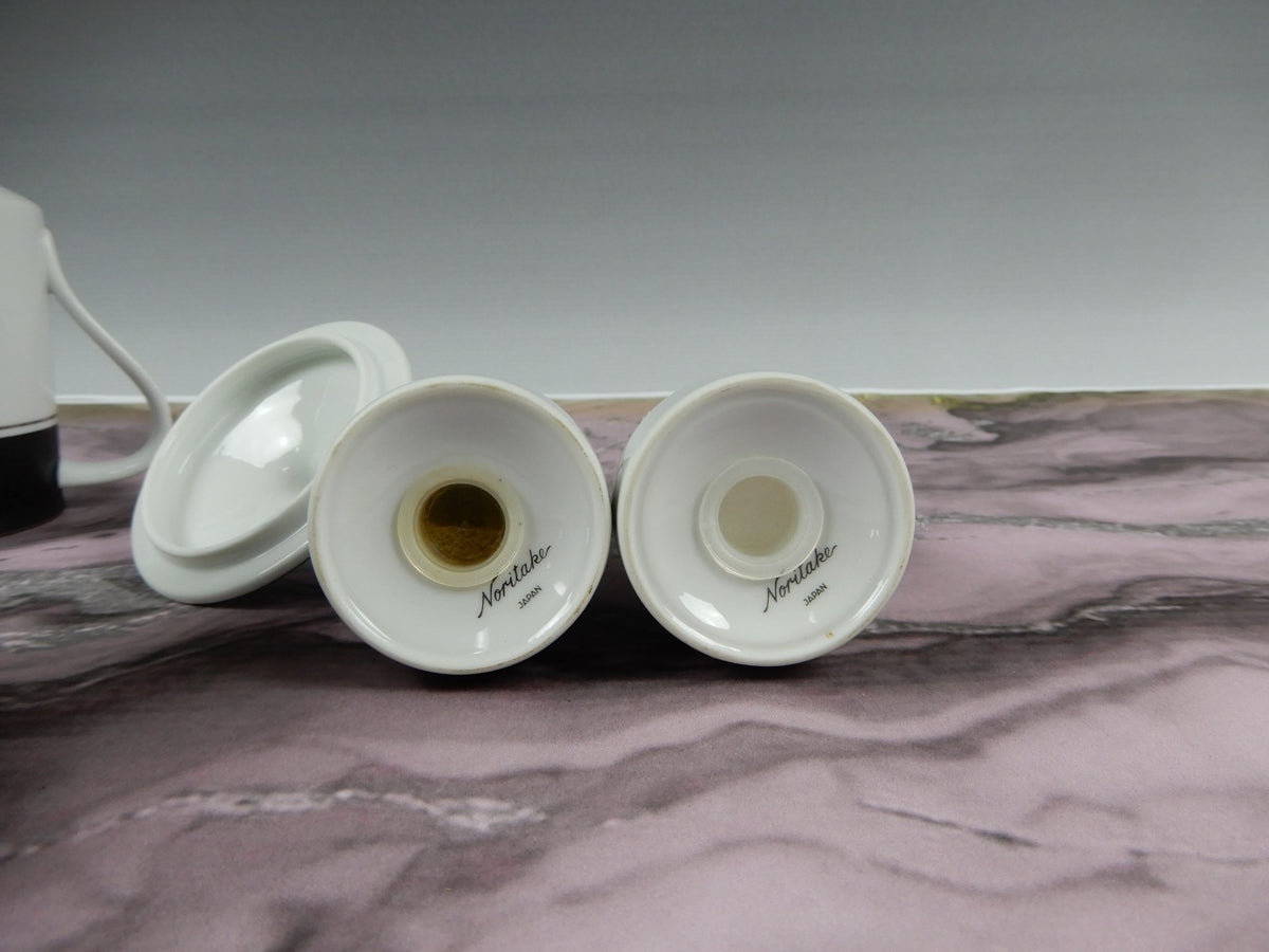 Vintage Set of Noritake "Mirano" 6878-Creamer,Sugar Bowl, Salt & Pepper Shaker