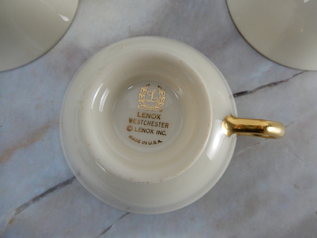 Set of 3 Vintage Lenox Westchester Replacemet Cups NO SAUCERS