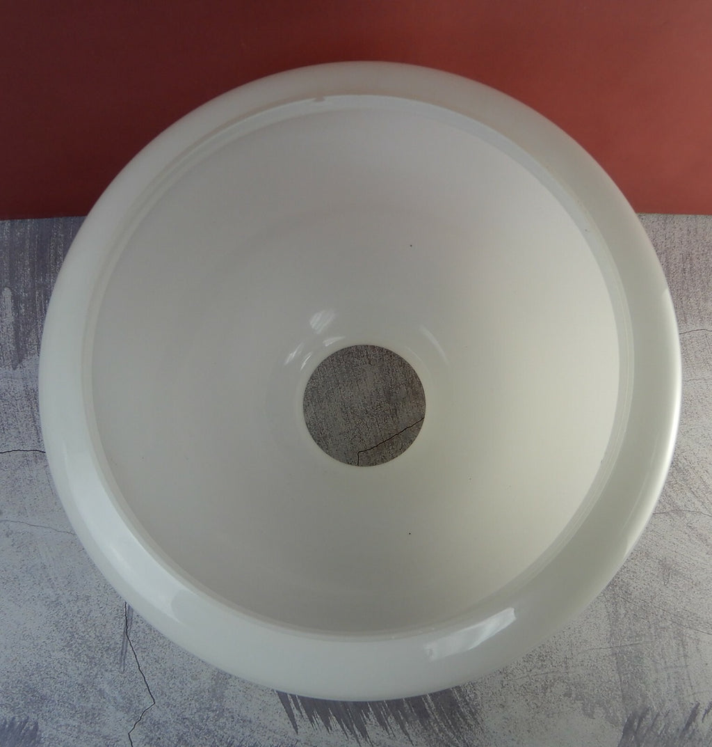 Vintage Milk Glass Art Deco White Shade for Lamp 10-1/2" Tall