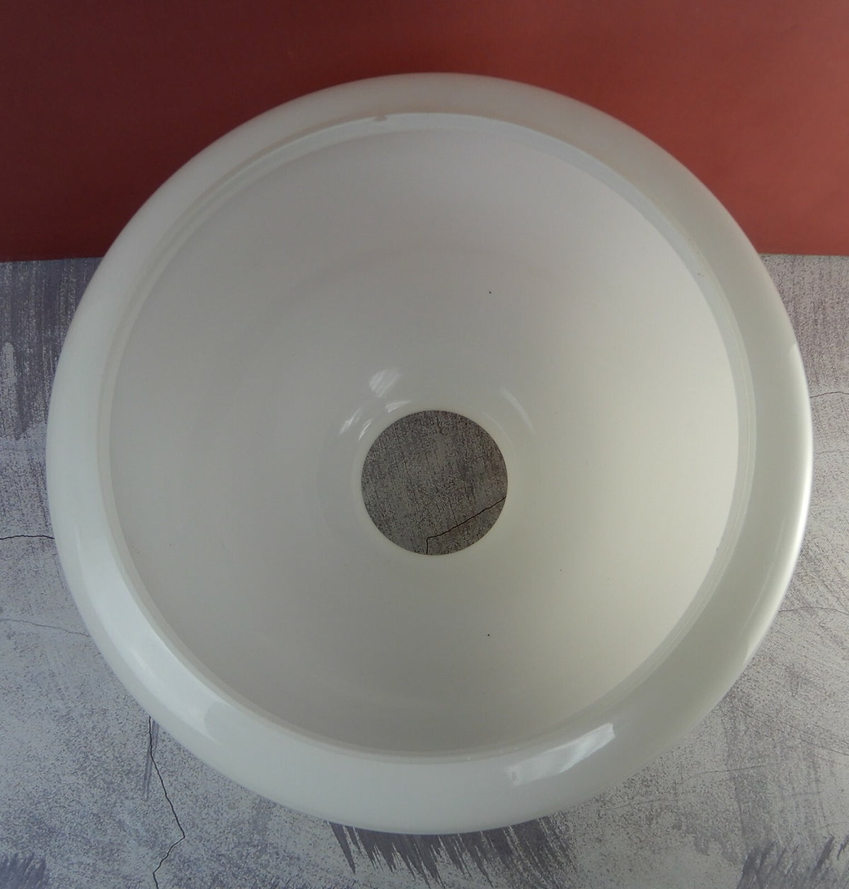 Vintage Milk Glass Art Deco White Shade for Lamp 10-1/2" Tall