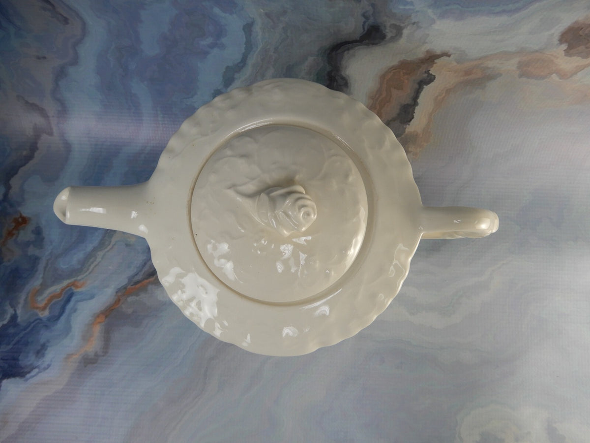 POPE-GOSSER China Old  White "Rose Point" USA Coffee Pot with No Mark